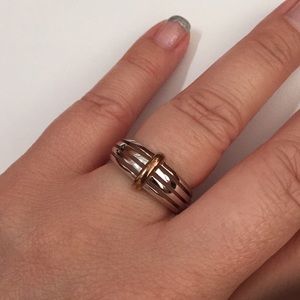 New Sterling Silver with Rose ring size 6.5